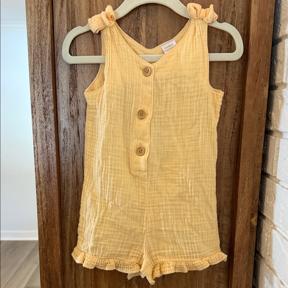 Adorable Yellow Sleeveless Romper